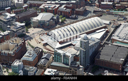 Luftaufnahme des Manchester Central Convention Centre oder nahe, UK Stockfoto