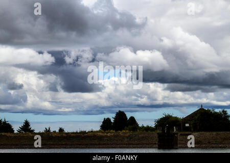 Dundee, Tayside, Scotland, UK, 11. August 2015. Wetter: Ein heller Tag mit wenig Sonnenschein manchmal, aber auch ein paar leichte Schauer über die Hügel zunächst mit leichter oder mäßiger Westwind. Maximale Temperatur 19° C. Morgen Regenwolken Brauen quer durch die Stadt Sidlaw Hills und Dundee als Gewitter im Laufe des Tages bedrohen. Bildnachweis: Dundee Photographics / Alamy Live News Stockfoto