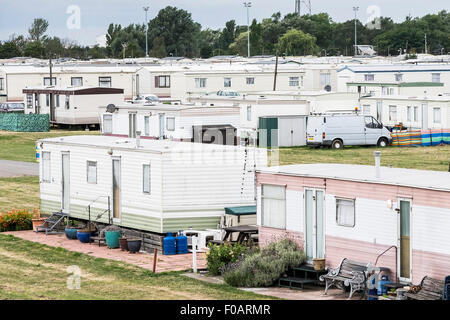 Canvey Island - Thorney Bay Village. Ein Residential Caravan Park auf Canvey Island, Essex. Stockfoto