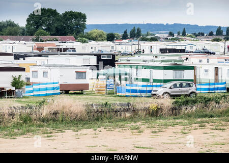Canvey Island - Thorney Bay Village. Ein Residential Caravan Park auf Canvey Island, Essex. Stockfoto