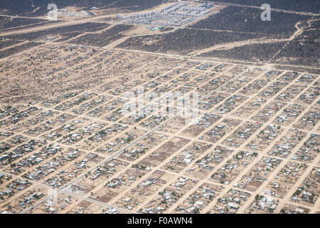 Häuser-Formation im Wüstengebiet. Los Cabos, Mexiko Baja California Sur. Stockfoto