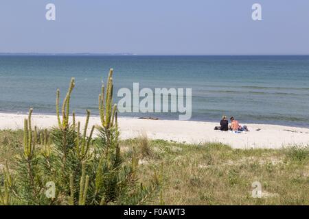 Der Strand an der Schaabe, spucken auf der Ostsee Insel Rügen Stockfoto