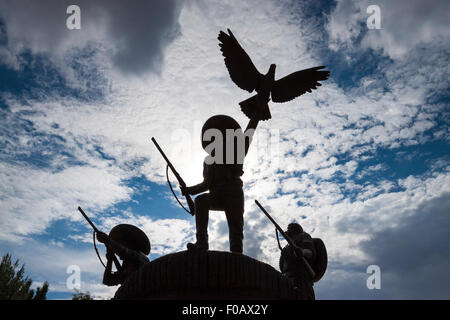 Statuen repräsentieren die Entnahme von Zacatecas während der Revolution. Zacatecas, ZAC. Mexiko Stockfoto