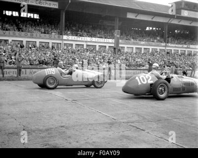 Deutschen GP Nürburgring 1952, START GORDINI FERRARI Stockfoto