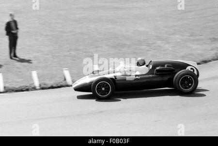 GP von Großbritannien Aintree 18. Juli 1959. Jack Brabham Cooper-Climax T51 Rennsieger. Stockfoto