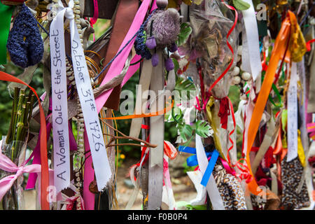 Die verzierte Tore der Cross Bones-Friedhof in London.  Die Website ist ein Post-mittelalterliche Gräberfeld im London Borough of Sout Stockfoto