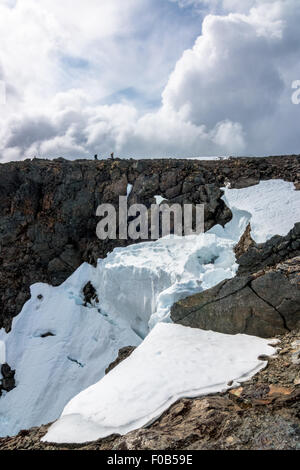 Wandern in den Bergen des Kebnekaise. Stockfoto