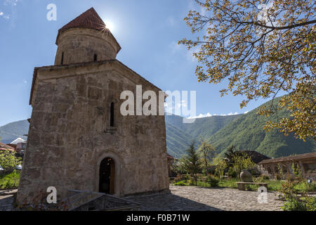 Kirche von Kish alias Kirche der Heiligen Elishe, Kirche der Heiligen Mutter Gottes, Dorf Kish, Sheki (Shaki, Seki), Aserbaidschan Stockfoto