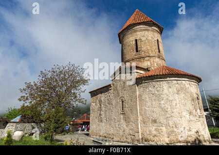 Kirche von Kish alias Kirche der Heiligen Elishe, Kirche der Heiligen Mutter Gottes, Dorf Kish, Sheki (Shaki, Seki), Aserbaidschan Stockfoto