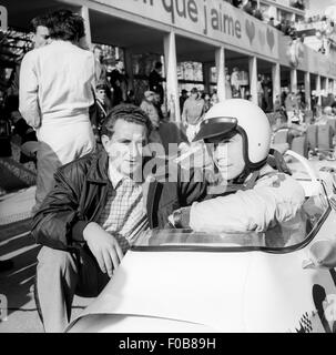 Matra F2 oder F3 in den Gruben in Reims ca. 1966-68 Stockfoto