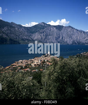 Blick Auf Malcesine, Gardasee, Basel-Landschaft Stockfoto