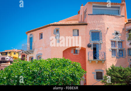 schöne Dorf Porto Cervo, das wichtigste Zentrum der Costa Smeralda, Sardinien Stockfoto