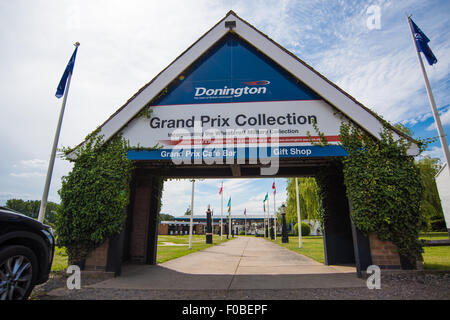 Eingang zum Donington Park Raceway Grand Prix Sammlung Museum Castle Donington Leicestershire UK Stockfoto