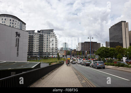 A47 Jennens Straße führt von der Eastside ins Stadtzentrum von Birmingham UK Stockfoto