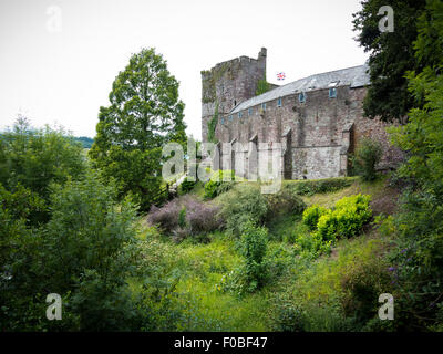 Brecon Burg in der Stadt am Brecon, Powys, Mid Wales, Großbritannien Stockfoto