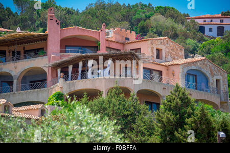 schöne Dorf Porto Cervo, das wichtigste Zentrum der Costa Smeralda, Sardinien Stockfoto