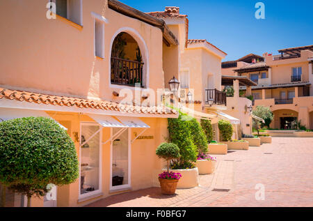 schöne Dorf Porto Cervo, das wichtigste Zentrum der Costa Smeralda, Sardinien Stockfoto