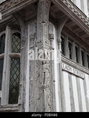 Guildhall Detail, Lavenham Stockfoto