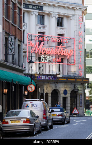 Agatha Christie "Mouse Trap" 63 Jahre, St. Martin Theatre London England Stockfoto