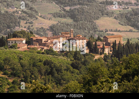 Volpaia, mittelalterlichen Dorf im Herzen des Chianti, Italien Stockfoto