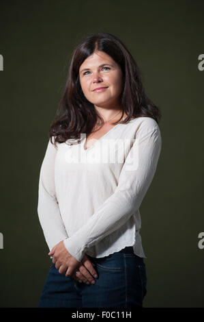 Deutscher Schriftsteller, Julia Franck, die an das Edinburgh International Book Festival. Stockfoto