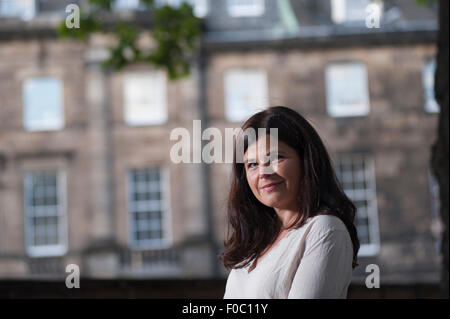 Deutscher Schriftsteller, Julia Franck, die an das Edinburgh International Book Festival. Stockfoto