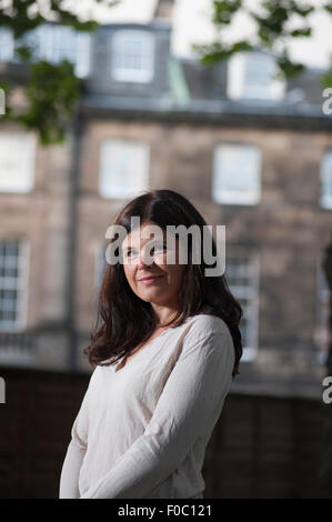 Deutscher Schriftsteller, Julia Franck, die an das Edinburgh International Book Festival. Stockfoto