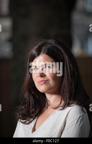 Deutscher Schriftsteller, Julia Franck, die an das Edinburgh International Book Festival. Stockfoto