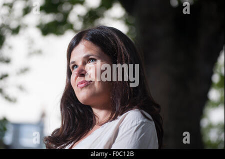 Deutscher Schriftsteller, Julia Franck, die an das Edinburgh International Book Festival. Stockfoto