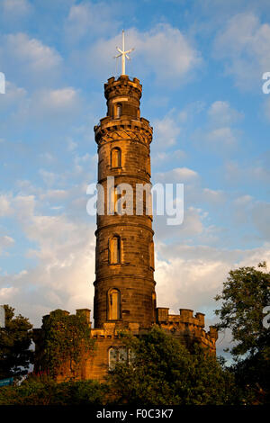 Nelson Monument Calton Hill Edinburgh Schottland, Vereinigtes Königreich Stockfoto