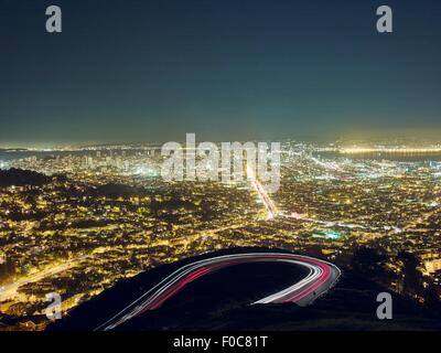 San Francisco gesehen von Twin Peaks, San Francisco, Kalifornien, USA Stockfoto