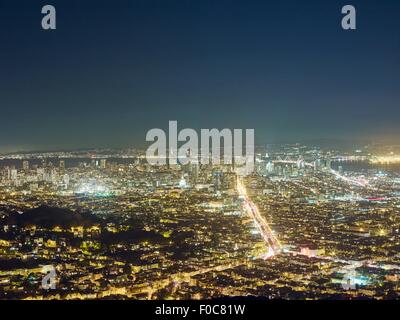 San Francisco gesehen von Twin Peaks, San Francisco, Kalifornien, USA Stockfoto