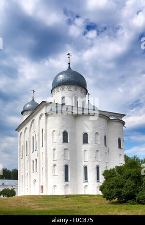 Sankt-Georgs Kathedrale, Russisches orthodoxes Kloster Yuriev in Groß Nowgorod (Weliki Nowgorod). Russland Stockfoto