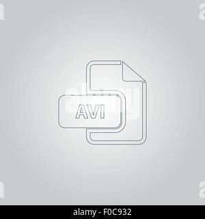 AVI-video-Datei-Erweiterung Symbol Vektor. Stock Vektor
