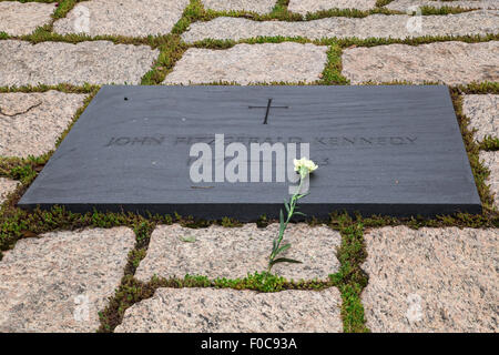 Kennedy-Grab auf dem Nationalfriedhof Arlington außerhalb Washington DC Stockfoto