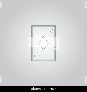 Diamanten-Card-Symbol Stock Vektor