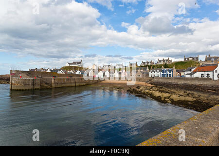 Der Hafen von Findochty an der Moray Küste in Schottland Stockfoto