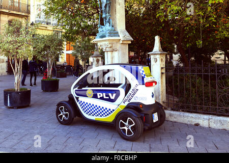 Electric Spanish Police Car Valencia-Stil Stockfoto