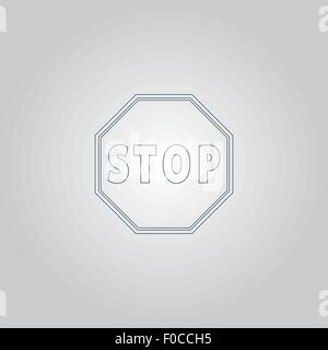 Vektor-Illustration von Stop-Schild Stock Vektor