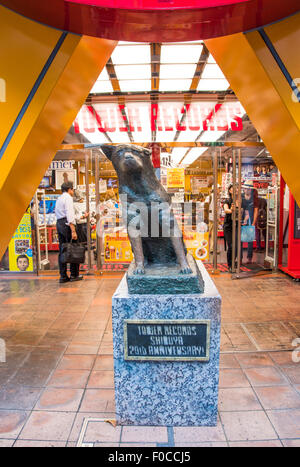 Außenseite des Tower Records Shibuya, Shibuya-Ku, Tokyo, Japan Stockfoto