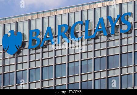 Barclays Bank Hauptsitz HQ, Churchill Place, Canary Wharf, London Stockfoto