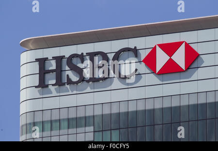 HSBC-Gruppe Global Headquarters HQ, 8 Canada Square, Canary Wharf, London E14 5HQ Stockfoto