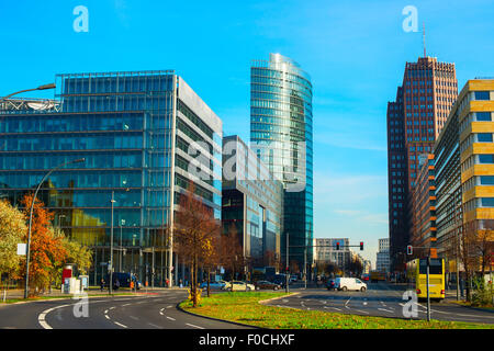 Ansicht des Potsdamer Platzes - Geschäft Innenstadt von Berlin, Deutschland Stockfoto