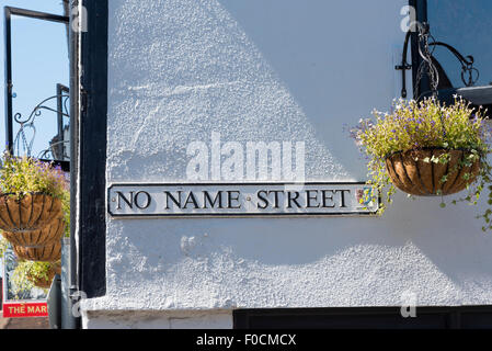 Kein Name Straßenschild in Sandwich, Kent Stockfoto