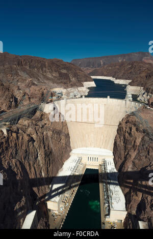 SOUTH FACE HOOVER DAM BLACK CANYON LAKE MEAD NEVADA, USA Stockfoto