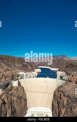 SOUTH FACE HOOVER DAM BLACK CANYON LAKE MEAD NEVADA, USA Stockfoto