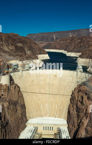 SOUTH FACE HOOVER DAM BLACK CANYON LAKE MEAD NEVADA, USA Stockfoto