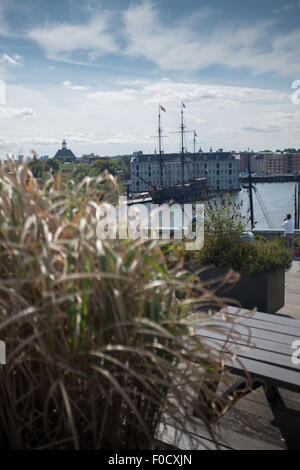 Dachterrasse des Nemo Science Museum in Amsterdam Stockfoto