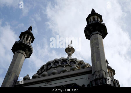 Eine Nahaufnahme der Brighton Pavilion in der silhouette Stockfoto