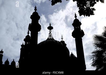 Eine Nahaufnahme von der Brighton Pavilion in der silhouette Stockfoto